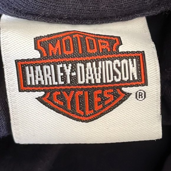 Harley Davidson Navy Blue Wild & Free T Shirt Triple S Morgantown, WV Large Tee - Picture 5 of 6